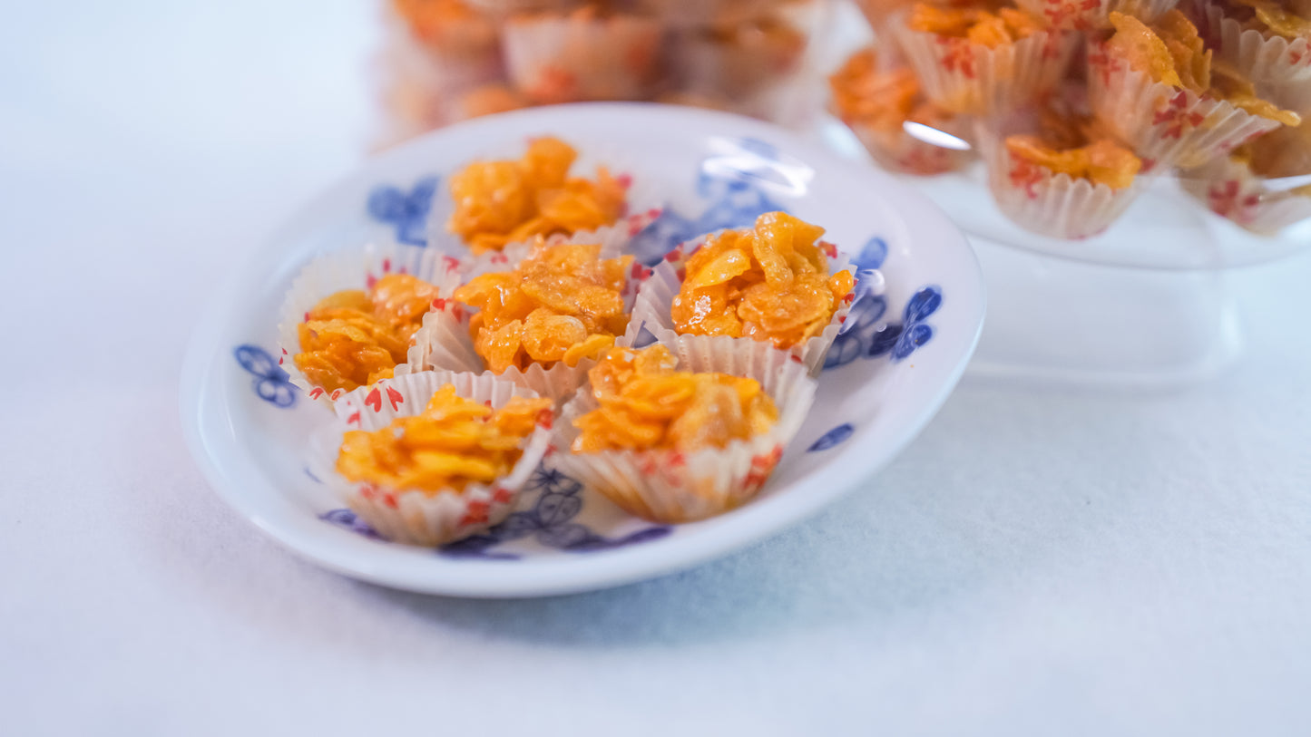 CNY Cookies| Buttery Honey Cornflake Cookies| Yumminess