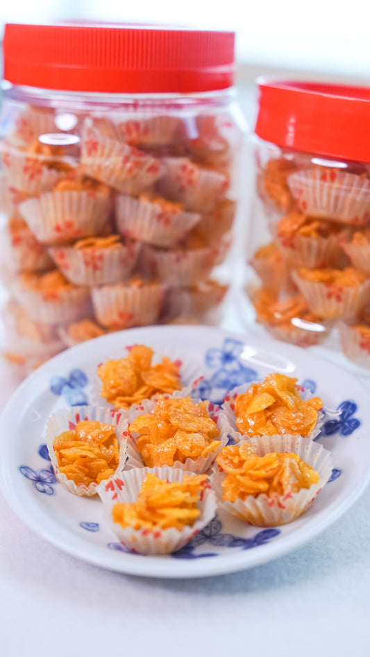 CNY Cookies| Buttery Honey Cornflake Cookies| Yumminess